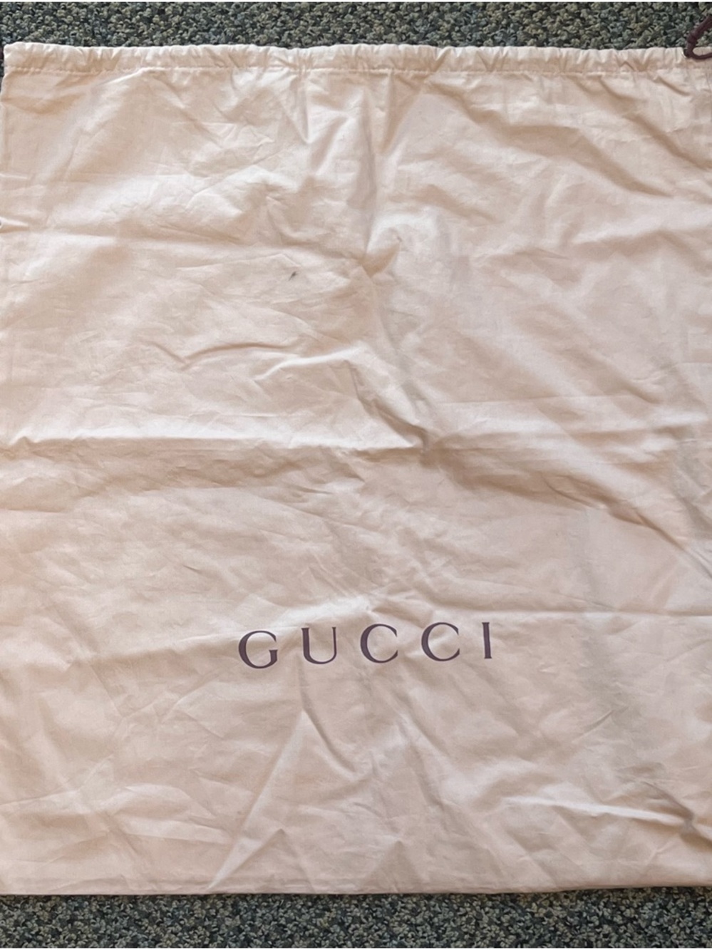 Gucci Light Pink Cotton Dust Bag with Logo